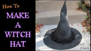 How To Make a Witch Hat Craft Tutorial [upl. by Danyette]