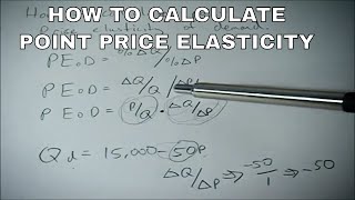 How to calculate point price elasticity of demand [upl. by Julianna]