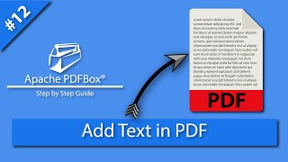 Add Text in the PDF Pdfbox add text to existing pdf Apache PDFBox Tutorial [upl. by Bone]