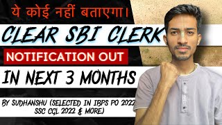 Clear SBI Clerk in next 3 months  Nobody will tell you this [upl. by Valer826]