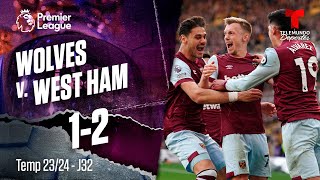 Wolverhampton v West Ham 12  Highlights amp Goles  Premier League  Telemundo Deportes [upl. by Agle895]