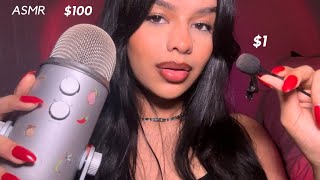 ASMR 1 Mic VS 100 Mic Mouth Sounds Spoons Tapping  MORE [upl. by Tsirhc21]