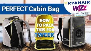 Cabin Bag RyanairWizzAir ✈️  How to Pack a Backpack for a WEEK [upl. by Yelad]