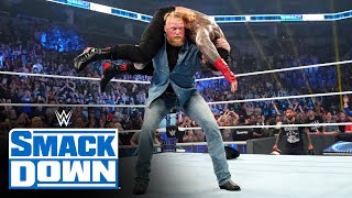 Brock Lesnar shocks Roman Reigns with Beastly return SmackDown June 17 2022 [upl. by Farlie]