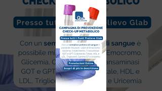 CAMPAGNA DI PREVENZIONE CHECKUP METABOLICO adv [upl. by Semela736]