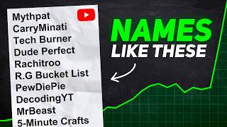 How to Pick BEST Name for YouTube Channel  6 WAYS 😎 [upl. by Liauqram]