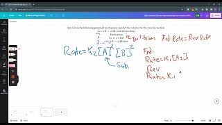 General Chemistry 2 Reaction Mechanism Example Problem [upl. by Matt813]