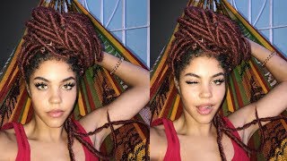 FAUX LOCS 5 HRS INDIVIDUAL CROCHET METHOD  NO CORN ROW [upl. by Marlee]