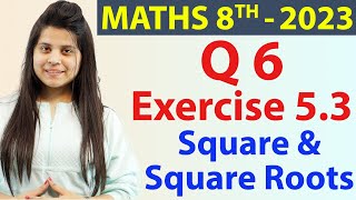 Q 6  Ex 53  Square and Square Roots  NCERT Maths Class 8th  Chapter 5 New Syllabus CBSE 2023 [upl. by Aicilf]