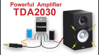 POWERFUL AMPLIFIER using TDA2030 IC  Mini Amplifier  DIY  12v Amplifier [upl. by Felton]