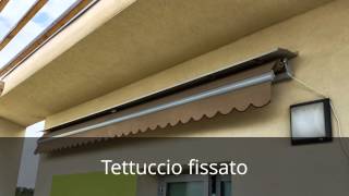 Installazione tenda da sole a bracci su parete con cappotto Sp14cm [upl. by Doloritas]