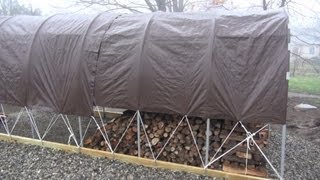 How to Build a Firewood Wood Shed for Under 200 [upl. by Yliah]