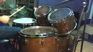 Cream drum covers on vintage Slingerland Aztec Brown drumset [upl. by Hamaso464]