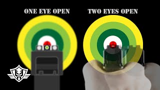 Handgun Aiming amp Sight Picture One Eye vs Two Eyes Front Sight Aiming vs Point Shooting [upl. by Atikat]