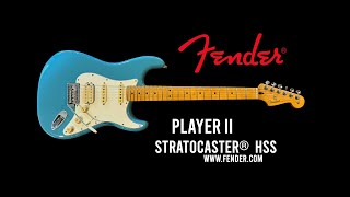 FENDER Player II Stratocaster® HSS  Aquatone Blue  Tone Master Pro [upl. by Shererd457]