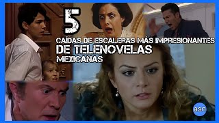 5 caídas de las escaleras más impresionantes de telenovelas mexicanas [upl. by Nylecsoj]