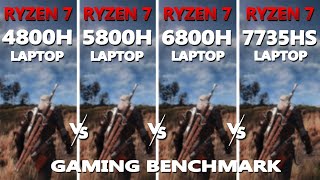 Ryzen 7 4800h vs 5800h vs 6800h vs 7735hs Gaming Benchmark  Which one is better  rtx3050 [upl. by Oirelav]