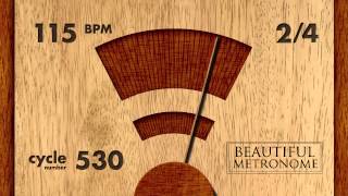 115 BPM 24 Wood Metronome HD [upl. by Gilly157]