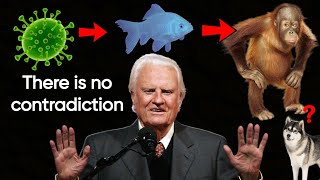 Billy Graham on Evolution  No conflict between Science amp Bible claims Evangelist Maybe God used it [upl. by Eceryt]