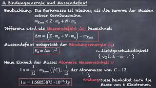 Massendefekt und Bindungsenergie [upl. by Negeam]