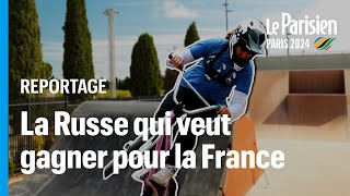 JO Paris 2024  Valeriia Liubimova la Russe qui aimerait faire gagner la France en BMX [upl. by Dloniger]