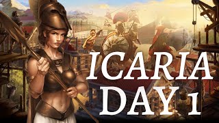 GREPOLIS gameplay  DAY 1 on ICARIA  english server [upl. by Coad938]