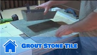 Grouting Help  How to Grout Stone Tile [upl. by Ailak]