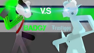 Badgy VS Frostiggy Roblox  Piggy Piggy Battle  Sticknodes Pro Animation [upl. by Templa]