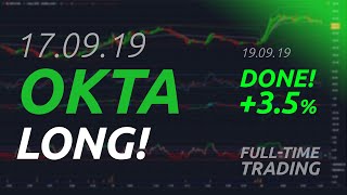 OKTA Long Stock market idea Successful trade  35 [upl. by Anaujal]