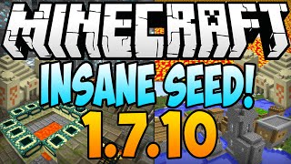 ★ Minecraft 1710 Seeds INSANE SEED Diamonds Stronghold Temples amp Villages At Spawn  18 Seeds [upl. by Aisya]