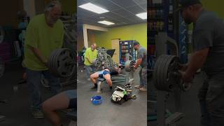 Attempting 405 bench press gym workout gymshorts shorts ￼ [upl. by Brittain913]