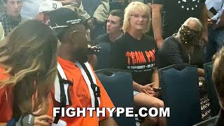 THE VERBAL EXCHANGE THAT STARTED NEAR BRAWL BETWEEN JAKE PAUL TEAM amp TYRON WOODLEY [upl. by Herve]