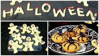 Galletas decoradas para Halloween  Receta de galletas con pocos ingredientes [upl. by Paley]