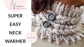 EASY CROCHET NECK WARMER TUTORIAL [upl. by Braun802]