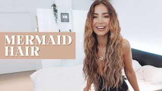 HOW TO GET MERMAID HAIR WAVES  PIA MUEHLENBECK BEACH HAIR TUTORIAL [upl. by Anada30]