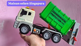 Unboxing mainan seken Singapura lagi Isinya truk sampah besar dan banyak mobil hotwheels [upl. by Ern]