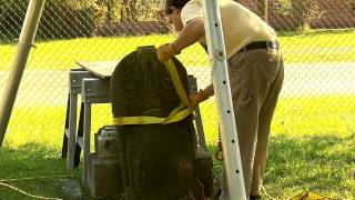 Lifting and Hoisting Stone Grave markers [upl. by Ethelinda465]