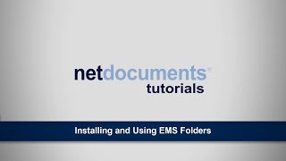 Installing and Using EMS Folders  ndTutorials [upl. by Ahsiema555]