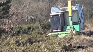 Softrak 120 Harvesting Phragmites Gorse amp Heather [upl. by Nahgen616]