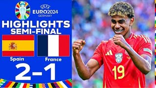 Spagna  Francia 21 gol e highlights euro 2024 [upl. by Wise]