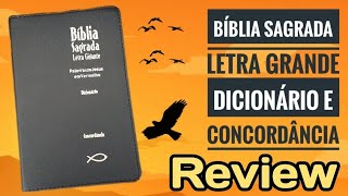 Review da Bíblia Sagrada Letra Gigante com Dicionário e Concordância  Editora Geográfica [upl. by Llenel]