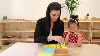 Montessori Grading with the Yellow Knobless Cylinders [upl. by Sinnaoi638]