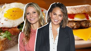 Chrissy Teigen Vs Gwyneth Paltrow Whose Breakfast Sandwich Is Better [upl. by Anawik]