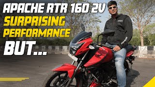 TVS RTR Apache 160 2V  Chota Packet Bada Dhamaka  Detailed Ride Review [upl. by Balac]