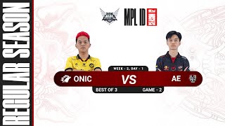 Game  2 ONIC ESPORT vs ALTER EGO  MPL S12 [upl. by Esinej]