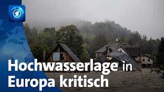 Hochwasserlage in Europa weiterhin kritisch [upl. by Arin]