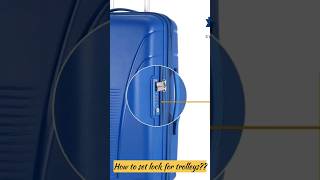 How to set lock for trolley bagsshorts viralvideo tricks lock trolley easy quick trending [upl. by Aibara205]