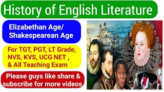 History of English Literature History of Literature Elizabethan Age l Age of Shakespeare [upl. by Zenas131]