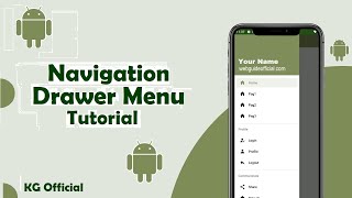 Android Navigation Drawer Menu Material Design  Android studio tutorial [upl. by Scotney275]