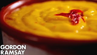 How To Make Garlic amp Saffron Mayonnaise  Gordon Ramsay [upl. by Nalahs]